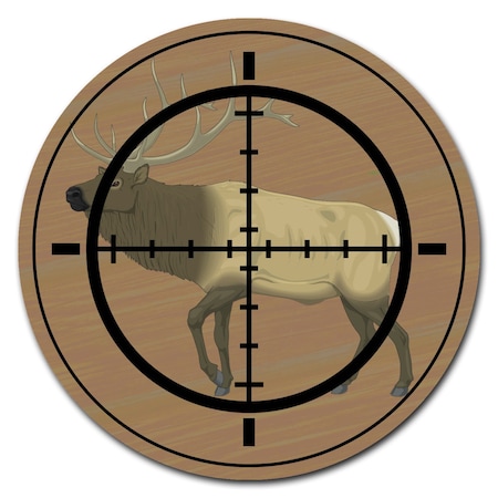 Signmission Elk Hunter Circle Corrugated Plastic Sign C-16-CIR-Elk Hunter